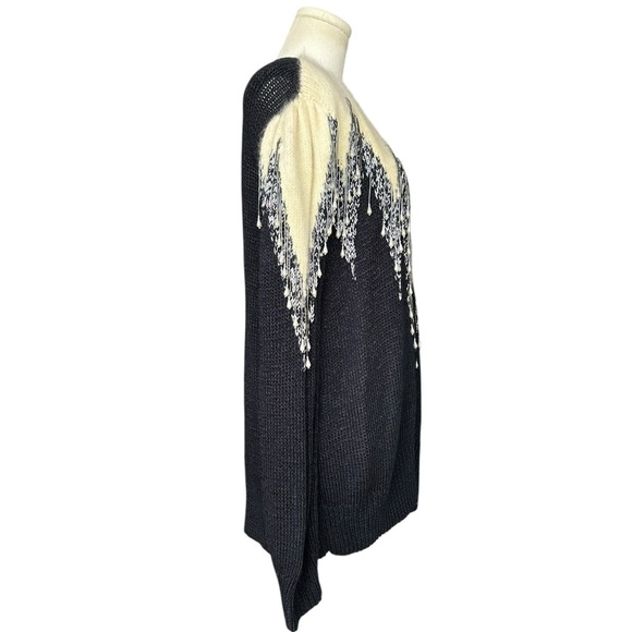 Magnolia Vintage Womens Cardigan Sweater Black Silver Beads Embellished 80’s Med - Picture 4 of 12